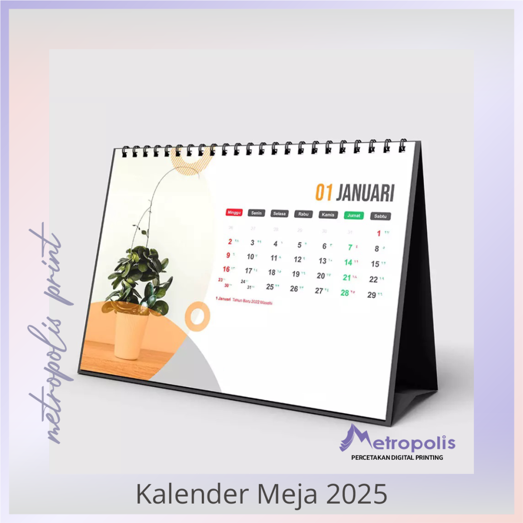 Cetak kalender meja 2025 cetak kalender grosir totebag